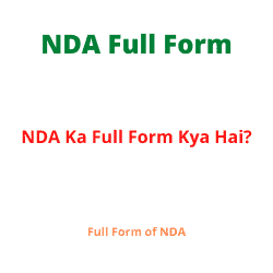 NDA Ka Full Form